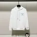 Chic Christian Dior Inspired White Hoodie with Elegant Embroidery #B54393