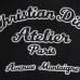 Dior Christian Dior Atelier Logo Embroidered Hoodie, White Khaki Dark Brown Black #A69020