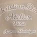 Dior Christian Dior Atelier Logo Embroidered Hoodie, White Khaki Dark Brown Black #A69020