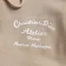 Dior Christian Dior Atelier Logo Embroidered Hoodie, White Khaki Dark Brown Black #A69020
