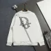 Dior Classic Dior Logo Embroidered Crew Neck Sweatshirt, White and Black #A69021