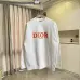 Dior Crew Neck Sweatshirt With Orange Logo Print On Chest, White, Black #A69410