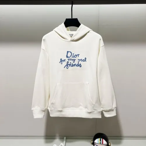Stylish Dior - Inspired Cream Hoodie with Unique Slogan Print #B54394