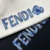Fendi Floral Logo Print Pullover Hoodie, Black White #A68071