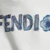 Fendi Men Floral‑Logo Embroidered Pullover Hoodie | Black & White #A68152