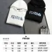 Fendi Men Floral‑Logo Embroidered Pullover Hoodie | Black & White #A68152
