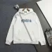 Fendi Men Floral‑Logo Embroidered Pullover Hoodie | Black & White #A68152