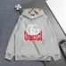 Gucci Classic Color Block GG Logo Hoodie, White, Grey, Black #A69007