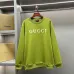 Gucci Crew Neck Sweatshirt With Front Logo Print, White, Navy, Green #A69407