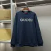 Gucci Crew Neck Sweatshirt With Front Logo Print, White, Navy, Green #A69407