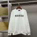Gucci Crew Neck Sweatshirt With Front Logo Print, White, Navy, Green #A69407