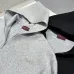 Gucci Full Zip Hoodie, 460gsm Heavyweight Fabric, Heather Grey, Black #A69029