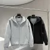 Gucci Full Zip Hoodie, 460gsm Heavyweight Fabric, Heather Grey, Black #A69029