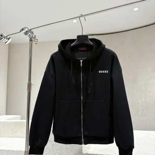 Gucci Zip Up Hooded Jacket, 460gsm Heavyweight Fabric, Black #A69010