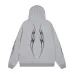 Hellstar Flame Graphic Print Pullover Hoodie, Heather Gray #A68442