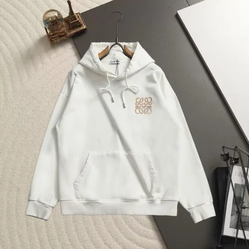 Loewe Anagram Embroidered Hoodie Pullover Sweatshirt Black White #A67864