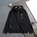 Louis Vuitton 3D Embroidery Zip Up Hoodie, Grey, Black #A68997