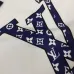 Louis Vuitton Blue Monogram LV Logo Crewneck Sweatshirt, Black, White #A69381