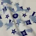 Louis Vuitton Blue Star Graffiti Crewneck Sweatshirt, Black, White #A69377
