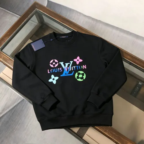 Louis Vuitton Colorful Monogram Logo Crewneck Sweatshirt, Black, White #A69379