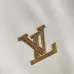 Louis Vuitton Crew Neck Sweatshirt With Gold Embroidered Logo, White, Black #A69409