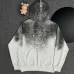 Louis Vuitton Gray Gradient Hoodie With Embroidered Artistic Cloud Pattern High Fashion Streetwear #B54322