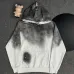 Louis Vuitton Gray Gradient Hoodie With Embroidered Artistic Cloud Pattern High Fashion Streetwear #B54322
