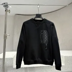Louis Vuitton Monogram Pocket Crewneck Sweatshirt, Black #A68998