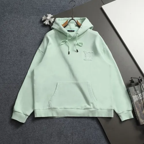 Louis Vuitton Patch‑Embroidered Logo Hoodie Men Pullover Sweatshirt, Purple, Mint Green, White, Black #A68173