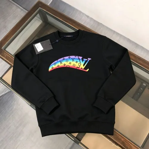 Louis Vuitton Rainbow Monogram Logo Crewneck Sweatshirt, Black, White #A69380