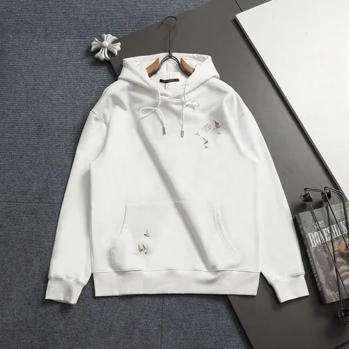 Louis Vuitton Sailboat‑Scene Embroidery Pullover Hoodie Men Sweatshirt, White, Navy Blue #A68175