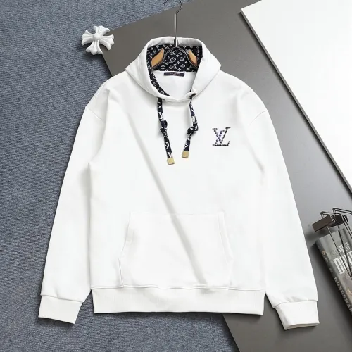 Louis Vuitton Studded Logo Hoodie, White, Navy Blue #A69003