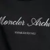Moncler Classic Script Logo Embroidered Crew Sweatshirt, Orange Cream Black #A69014