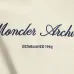 Moncler Classic Script Logo Embroidered Crew Sweatshirt, Orange Cream Black #A69014