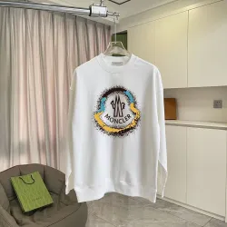 Moncler Color Splash Circle Logo Crewneck Sweatshirt, Black & White #A69402