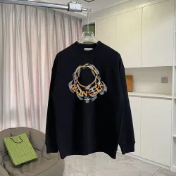 Moncler Sketch Circle Logo Crewneck Sweatshirt, Black & White #A69401