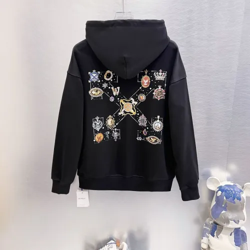 Off-White Embroidered Arrow Graphic Hoodie, Black, White #A69374