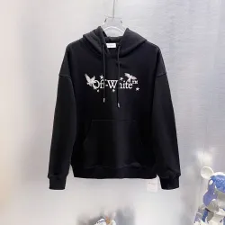 Off-White Flying Birds Arrow Print Hoodie, Black, White #A69375