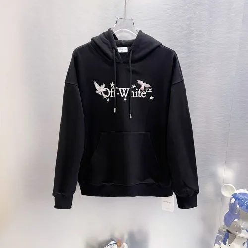 Off-White Flying Birds Arrow Print Hoodie, Black, White #A69375