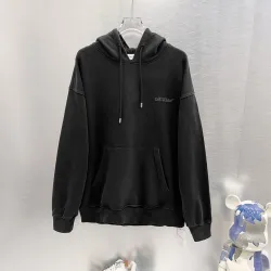 Off-White Hoodie Abstract Arrow Back Graphic Pullover, Black #A68757
