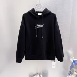 Off-White Sketch Arrow Print Pullover Hoodie, White & Black #A68034