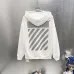 Off‑White Back Mesh Diagonal Stripe Pullover Hoodie, Black White #A68448