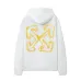 Stylish Off - White White Hoodie with Eye - Catching Yellow Logo Embellishment #B54399