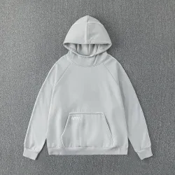 MOTOFA Embroidery Logo Hoodie Raglan Sleeve Pullover Light Grey, Black, Off White #A68786
