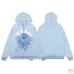 Spider‑5 Men Spider‑Web Graphic Zip‑Up Hoodie, Light Baby Blue #A68160