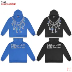 Vale Forever Black Vintage Chain‑Pattern Graphic Hoodie #A67698