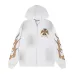Vale Forever Flame Cross Vintage Washed Zip‑Up Hoodie, Black White #A68441