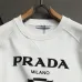 Prada Milano Logo Crew Neck Sweatshirt, White and Black #A69012