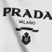 Prada Milano Logo Crew Neck Sweatshirt, White and Black #A69012