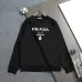 Prada Milano Logo Crew Neck Sweatshirt, White and Black #A69012
